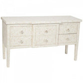 Maaya Bone Inlay Chest Sideboard White L